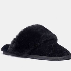 Authentic Black Coach Slippers